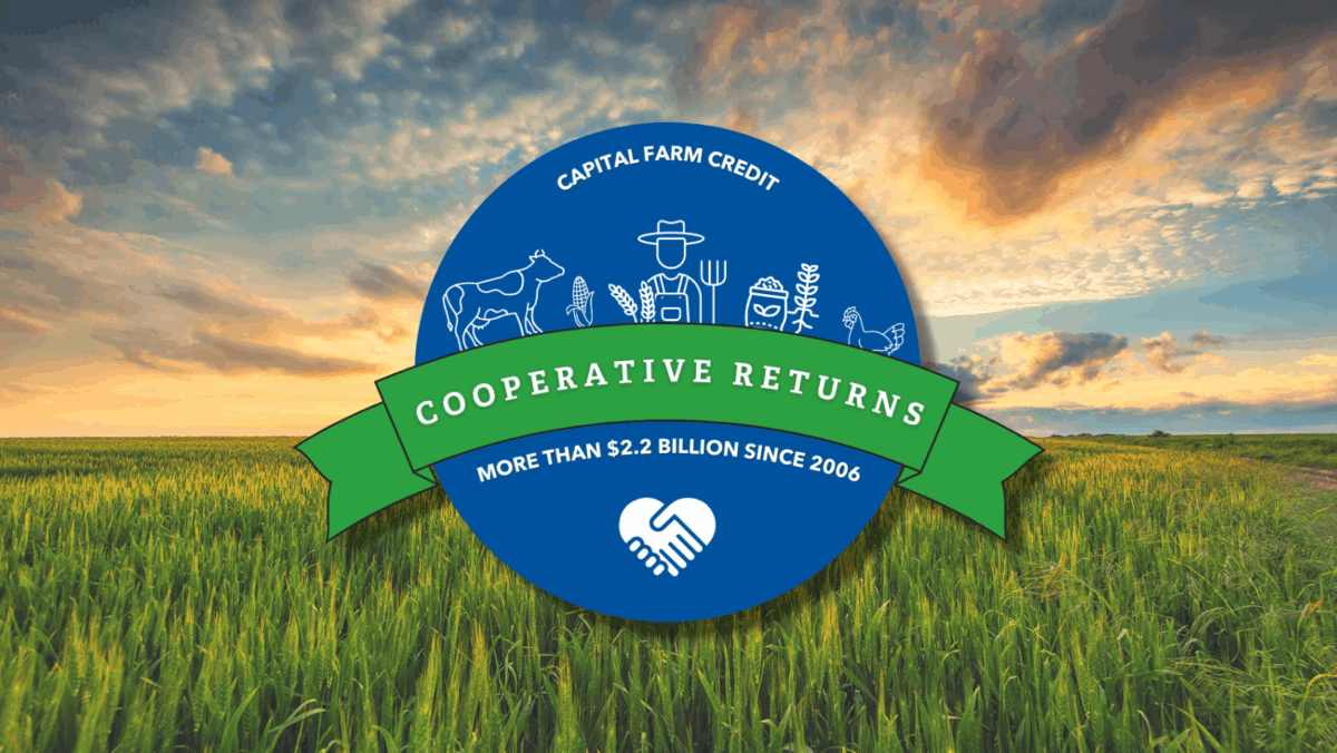 Logo that states that Capital Farm Credit has returned more than $2.2 billion since 2006.