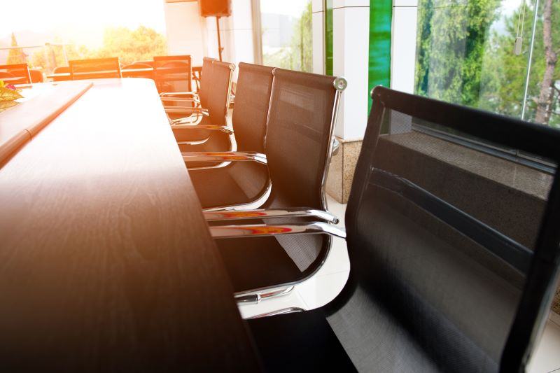Picture of a conference desk.
