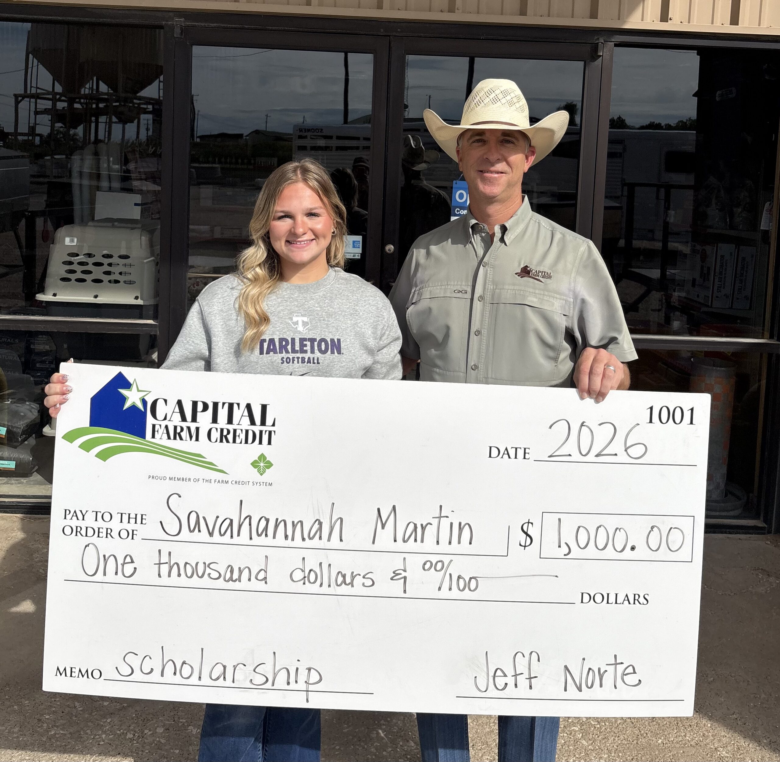 2026 scholarship winner Savahannah Martin